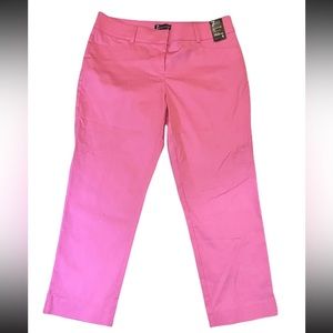 NWT Women’s New York & Company Pink 7th Avenue Straight Leg Crop Pant Sz: 4